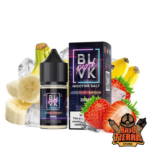 Strawberry Banana Ice Nic Salts 30ml | BLVK PINK