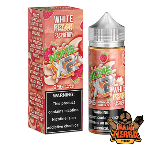 White Peach Raspberry 120ml Noms X2 | Lotus Vaping - Bajo Tierra Store