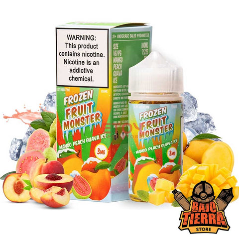 Mango Peach Guava Ice 100ml | Fruit Monster E-Liquid.