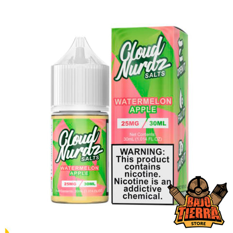 Watermelon apple Nic Salts 30ml | Cloud Nurdz - Bajo Tierra Store